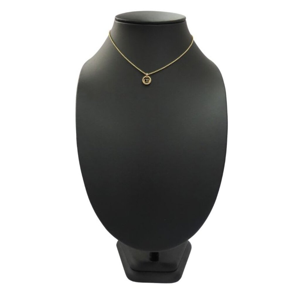 Christian Dior Necklace CD Logo Metal Gold GP Plated Accessories - Picture 9 of 9